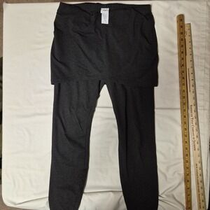 CAbi M'Leggings Dark Gray Layered Skirted Leggings Style# 3577 Women's Size S
